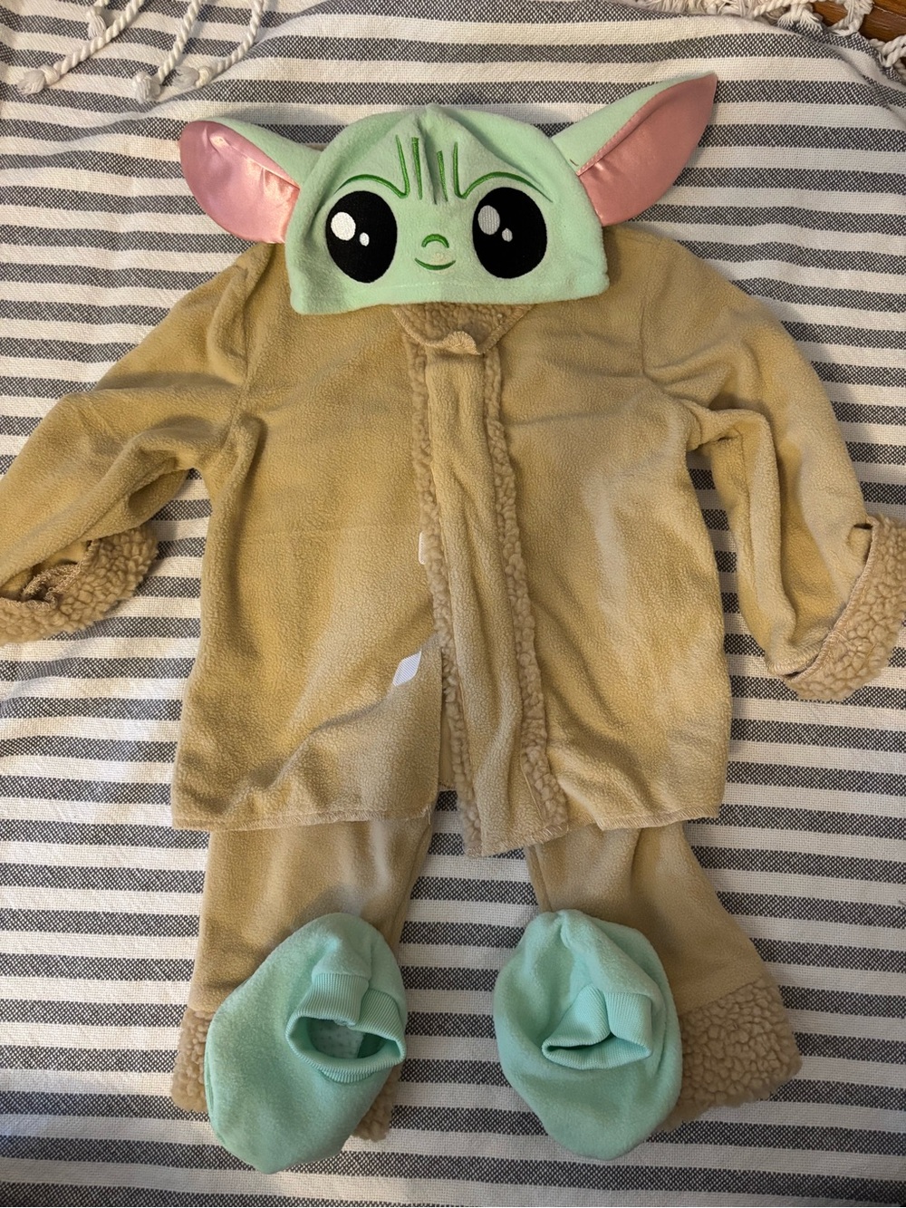 Star Wars Grogu Plush Hooded Tan and Mint Kids Costume 6-12 mo